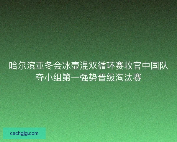 哈尔滨亚冬会冰壶混双循环赛收官中国队夺小组第一强势晋级淘汰赛